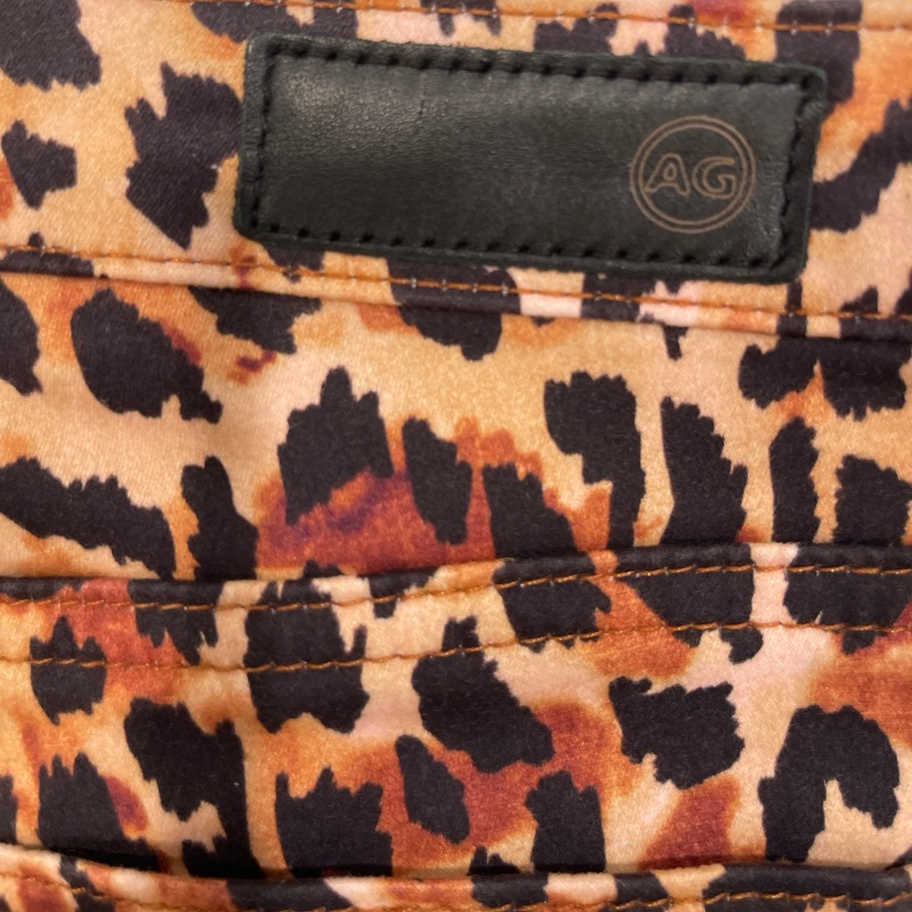 Adriano Goldschmied Animal Print High Rise Slim Flare Crop Woman’s Pants 26R
